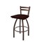 Holland Bar Stool Co 30" Low Back Swivel Bar Stool, Bronze Finish, Dark Cherry Oak Seat 41130BZDCOak - alternate 1